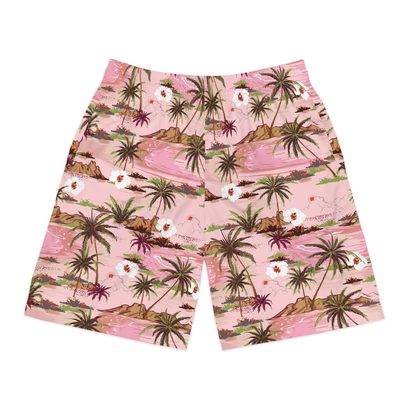 Tropical Men's Jogger Shorts, Beachwear, Summer Shorts, Vacation Essentials, Casual Comfort, Floral AOP Design
