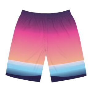 Gradient Beach Board Shorts for Men - Stylish Summer Swimwear