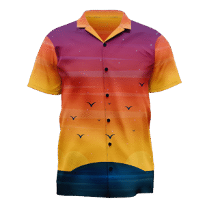 Sunset Horizon Shirt, Tropical Beach Vibes Aesthetic Summer Wear