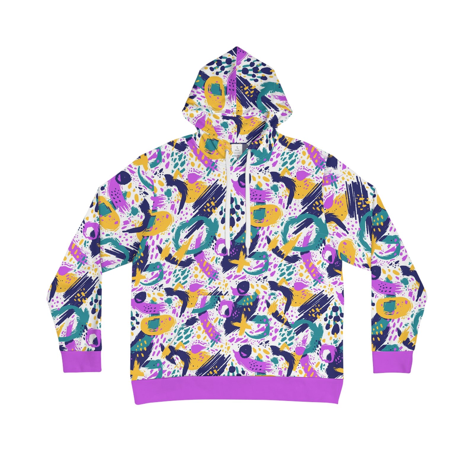 Psychedelic Tribal Hoodie, Neon Graffiti Print, Colorful Streetwear Hoodie, Festival Rave Hoodie, Bold Music Lover Gift, Trippy Pullover