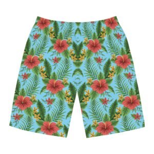 Tropical Men's Board Shorts - Floral Pattern for Summer Vibes