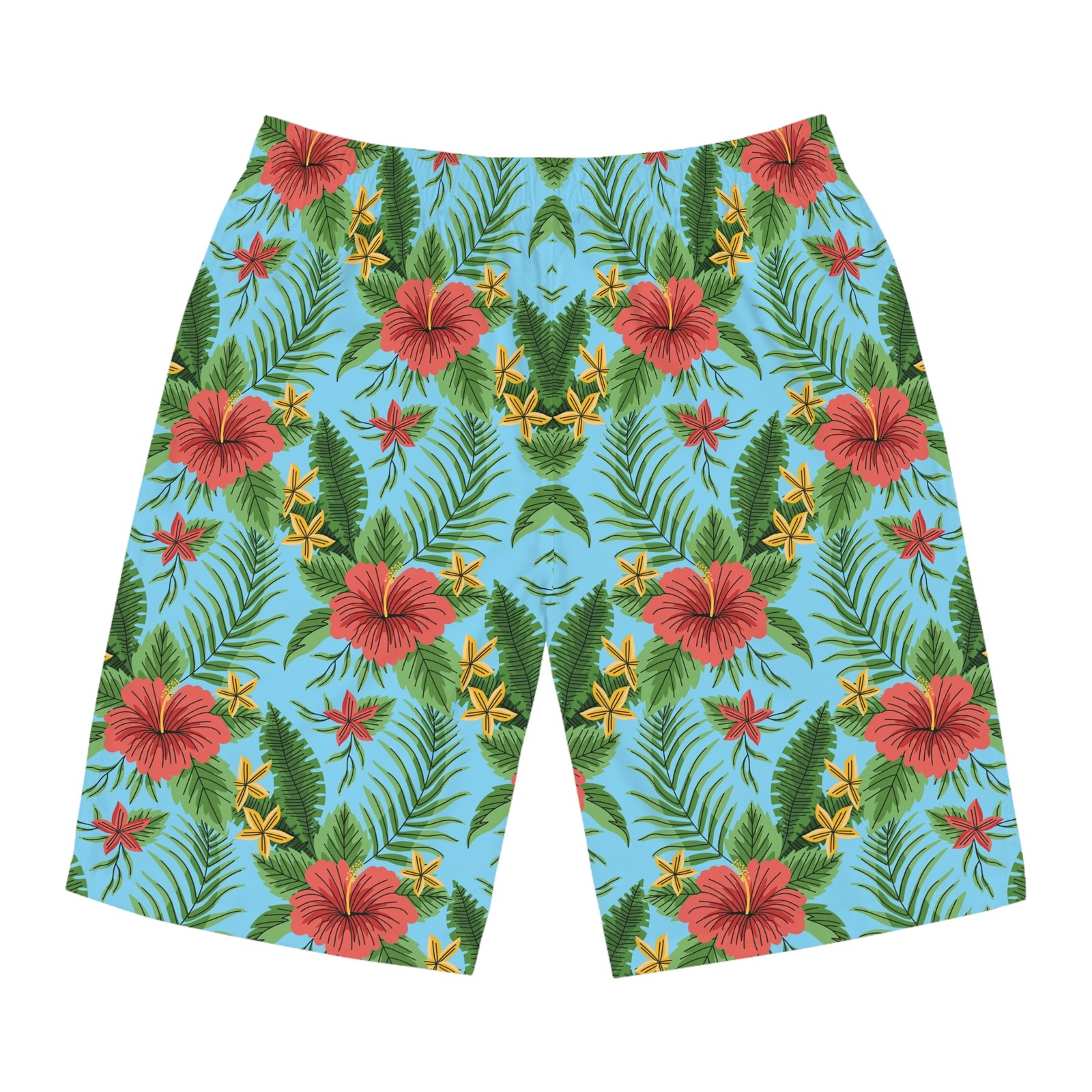 Tropical Men's Board Shorts - Floral Pattern for Summer Vibes