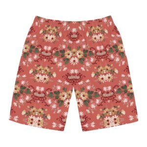 Floral Men's Board Shorts - Summer Beachwear for Relaxation and Style